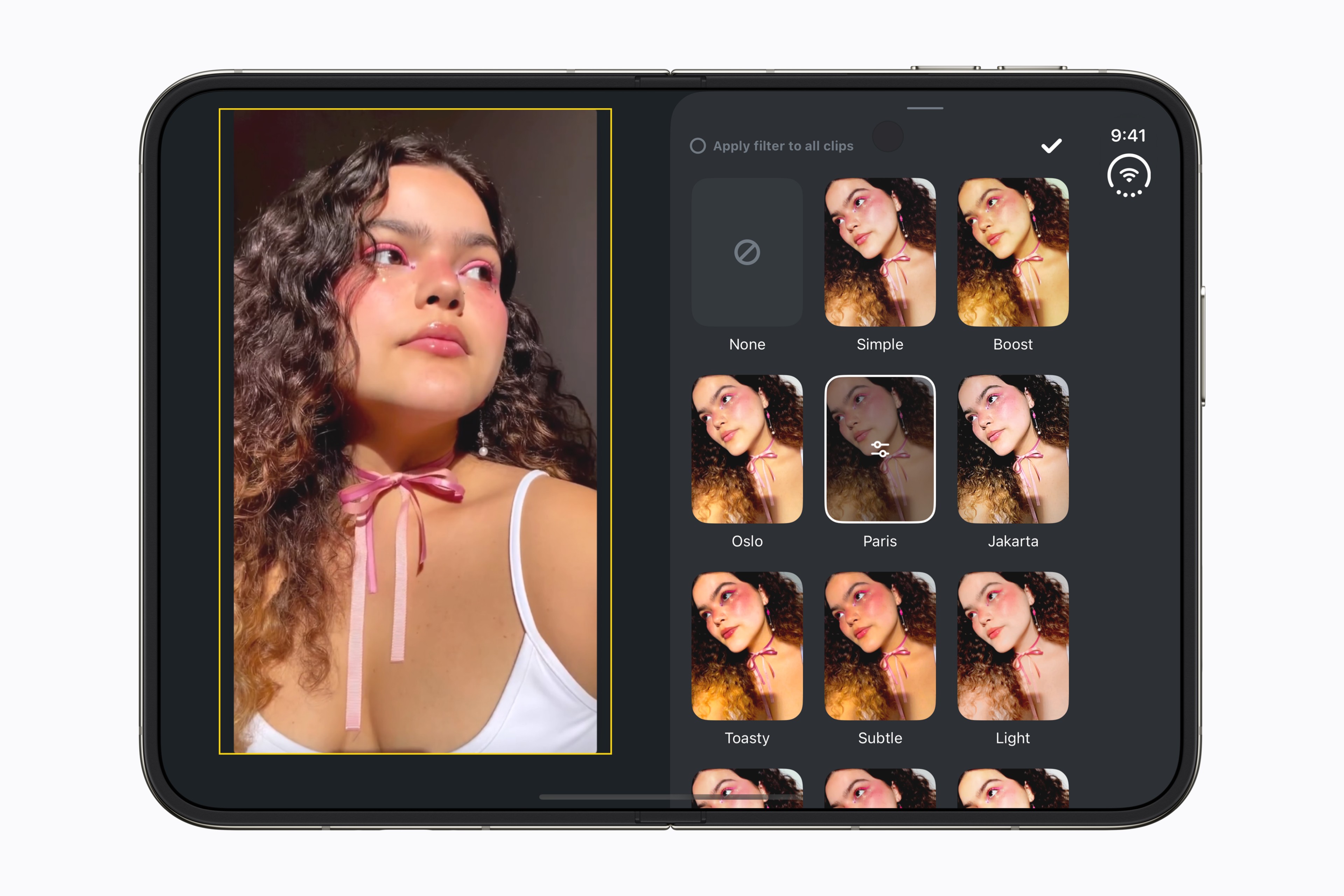 Editing a video in Instagram Edits on the iPhone Duo