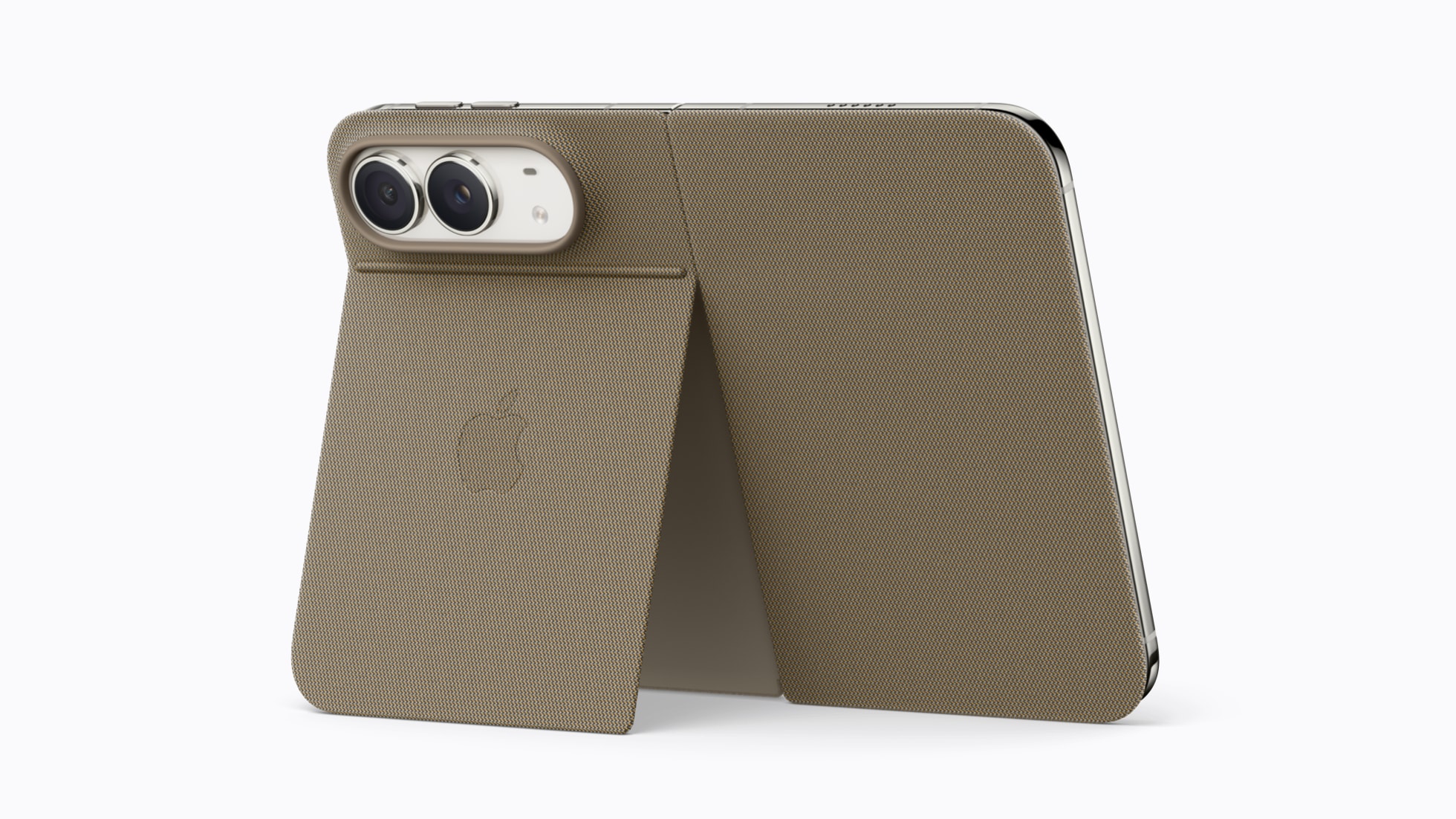 iPhone Duo in the taupe Folio case