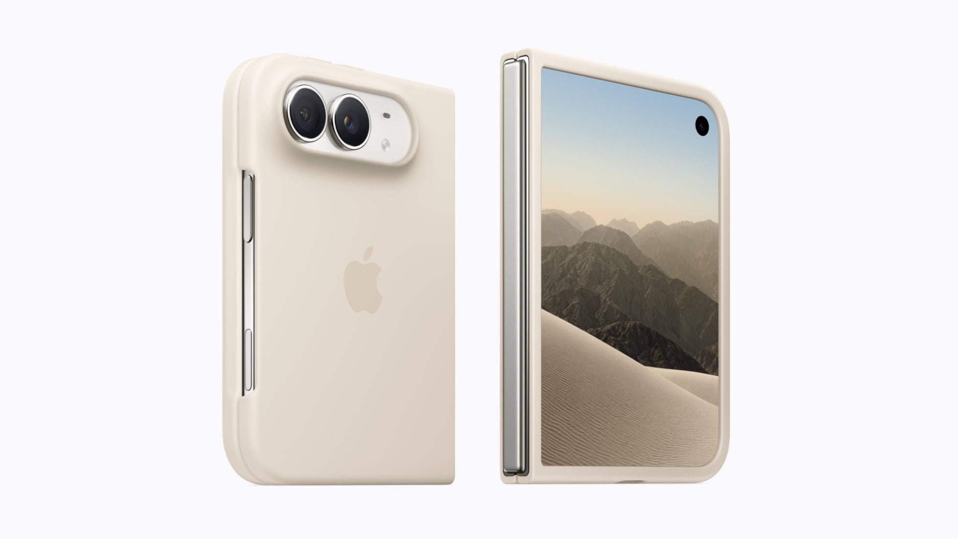 iPhone Duo in the sand Apple case